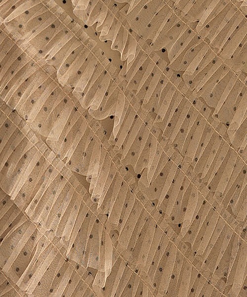 LAFFMO（ラフモ）の「ドット柄チュールティアードフリルロングスカート（スカート・レディース・キャメル/ベージュ/ブラック・F）」の18枚目の写真