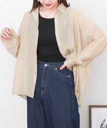 libelle more | タンクセットオーバーサイズ長袖シアーシャツ(シャツ/ブラウス)