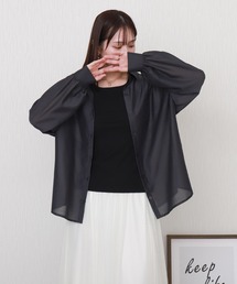 libelle more（リベル モア）の「タンク付オーバーサイズ長袖シアーシャツ（シャツ/ブラウス）」