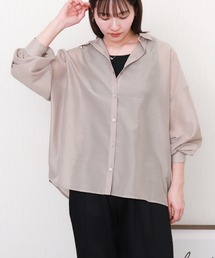 libelle more（リベル モア）の「タンク付オーバーサイズ長袖シアーシャツ（シャツ/ブラウス）」