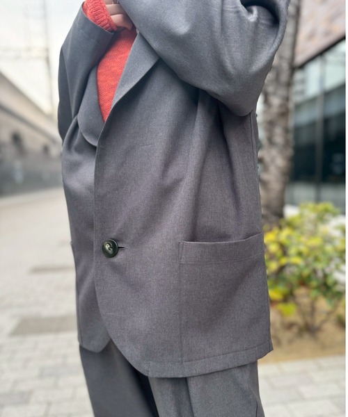soglia(ソリア)の「soglia/ソリア RELAXING MELANGE JACKET(テーラードジャケット・レディース・グレー/チャコールグレー・S)」の15枚目の写真