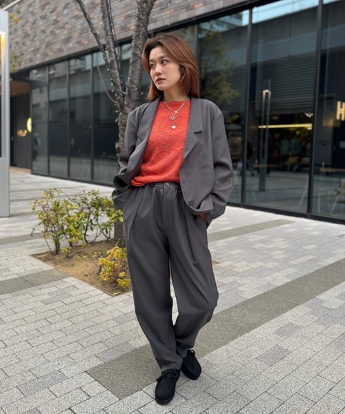 soglia(ソリア)の「soglia/ソリア RELAXING MELANGE JACKET(テーラードジャケット・レディース・グレー/チャコールグレー・S)」の17枚目の写真