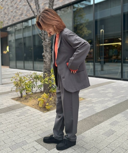 soglia(ソリア)の「soglia/ソリア RELAXING MELANGE JACKET(テーラードジャケット・レディース・グレー/チャコールグレー・S)」の18枚目の写真