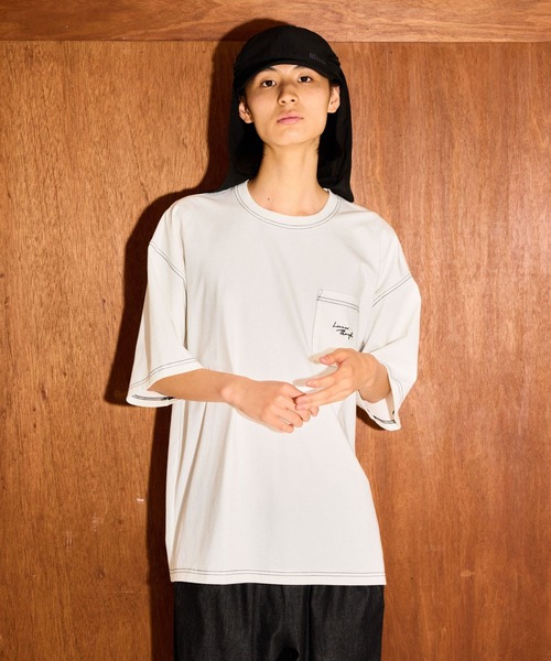 LAKOLE（ラコレ）の「【接触冷感】シックフェードT / 638902（Tシャツ/カットソー・メンズ・ブラック/ブルー/グリーン/ホワイト/ボルドー/イエロー・MEDIUM/X-LARGE/LARGE）」の8枚目の写真