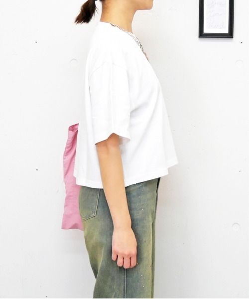 FUN(ファン)の「ロゴシシュウT(Tシャツ/カットソー・レディース・ブラック/オフホワイト/レッド・FREE)」の4枚目の写真