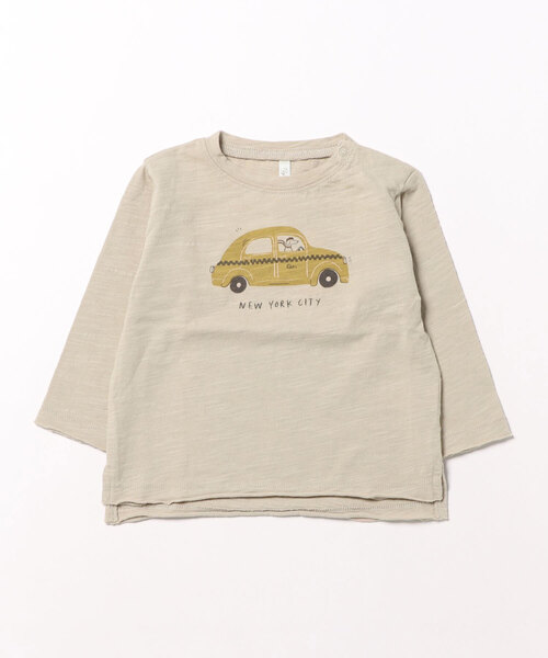 Rylee + Cru(ライリーアンドクルー)の「【Bs】【it】【Rylee+Cru】25AW / Raw Edge Long Sleeve Tee(Tシャツ/カットソー・キッズ・ベージュ系/その他・6-12M/12-18M/3-6M/8-9y)」の1枚目の写真