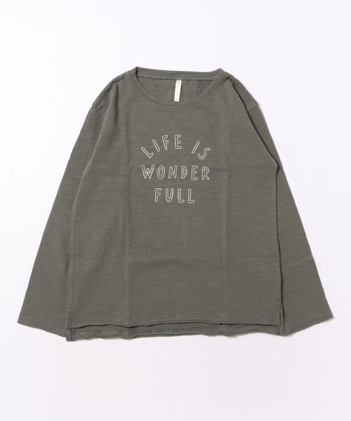 Rylee + Cru(ライリーアンドクルー)の「【Bs】【it】【Rylee+Cru】25AW / Raw Edge Long Sleeve Tee(Tシャツ/カットソー・キッズ・ベージュ系/その他・6-12M/12-18M/3-6M/8-9y)」の2枚目の写真