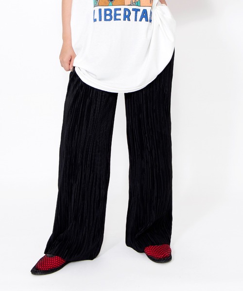 PUNYUS(プニュズ)の「セルフカットプリーツパンツ(その他パンツ・レディース・ダークグリーン/ブラック/パープル/スミクロ/オレンジ系その他・2/1/5/4/3)」の1枚目の写真