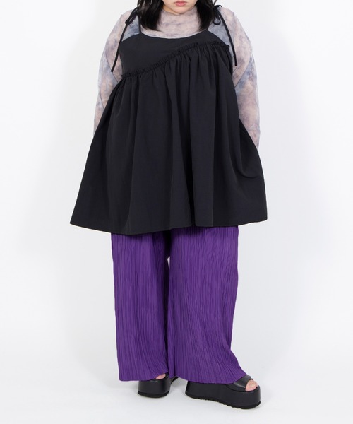 PUNYUS(プニュズ)の「セルフカットプリーツパンツ(その他パンツ・レディース・ダークグリーン/ブラック/パープル/スミクロ/オレンジ系その他・2/1/5/4/3)」の20枚目の写真