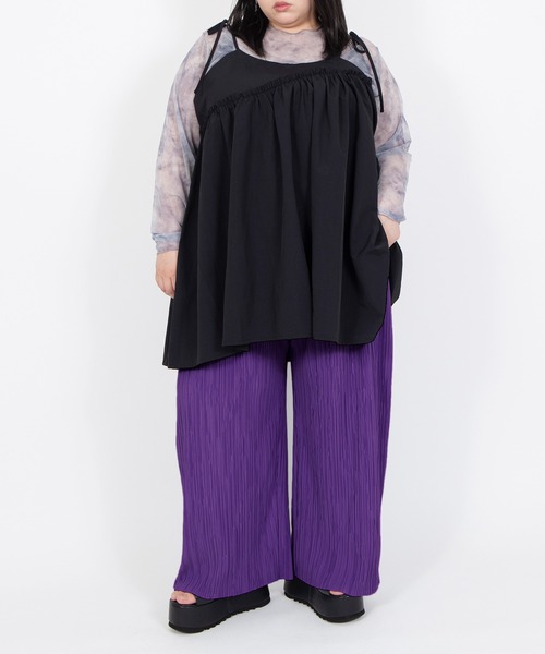PUNYUS(プニュズ)の「セルフカットプリーツパンツ(その他パンツ・レディース・ダークグリーン/ブラック/パープル/スミクロ/オレンジ系その他・2/1/5/4/3)」の22枚目の写真