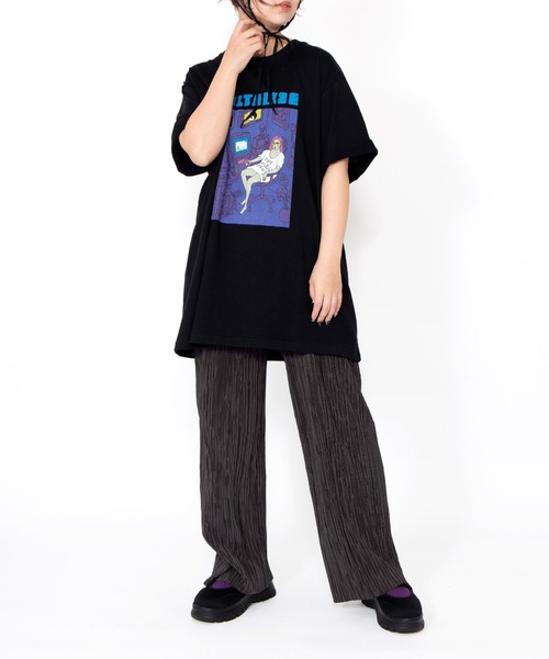 PUNYUS(プニュズ)の「セルフカットプリーツパンツ(その他パンツ・レディース・ダークグリーン/ブラック/パープル/スミクロ/オレンジ系その他・2/1/5/4/3)」の14枚目の写真
