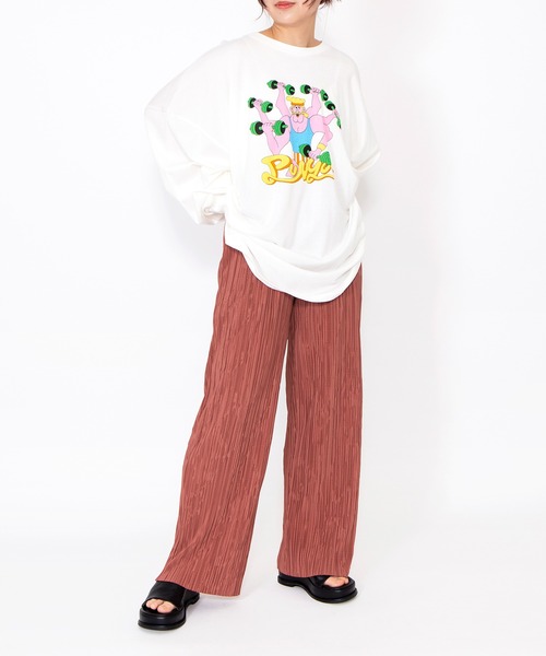 PUNYUS(プニュズ)の「セルフカットプリーツパンツ(その他パンツ・レディース・ダークグリーン/ブラック/パープル/スミクロ/オレンジ系その他・2/1/5/4/3)」の19枚目の写真