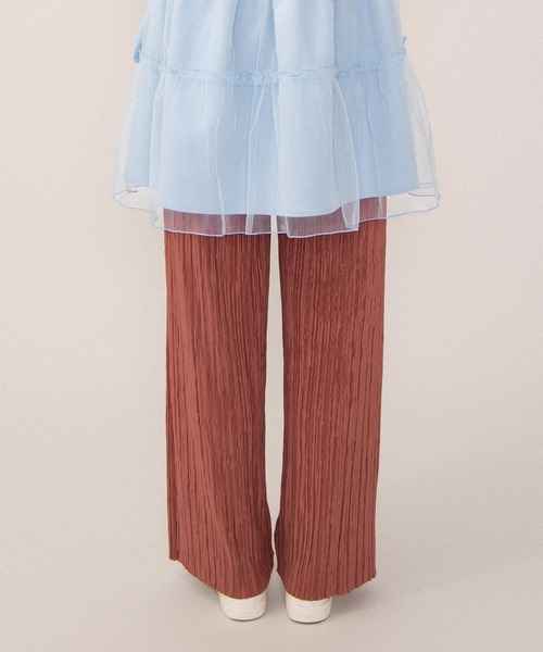 PUNYUS(プニュズ)の「セルフカットプリーツパンツ(その他パンツ・レディース・ダークグリーン/ブラック/パープル/スミクロ/オレンジ系その他・2/1/5/4/3)」の9枚目の写真