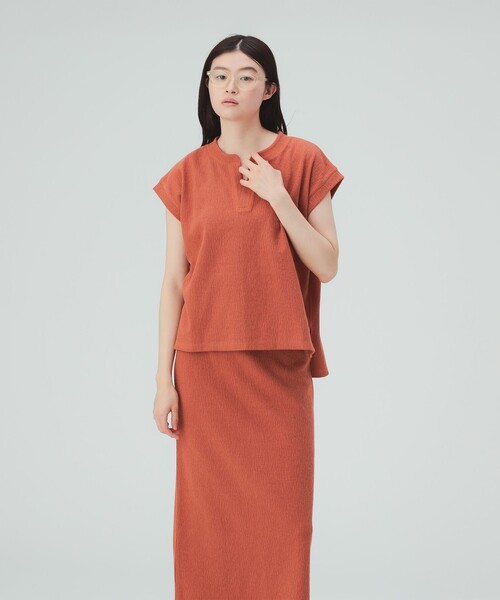 BEAMS HEART(ビームスハート)の「【7/16値下げ】スラブ テレコ セットアップ(セットアイテム)(ワンピース・レディース・オレンジ/ブラック/ブルー・FREE)」の5枚目の写真