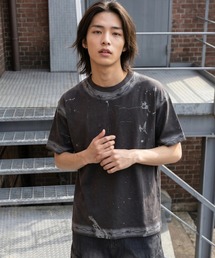 A'GEM/9 × .kom 『ARULE/アルール』バーブワイヤーグランジウォッシュTシャツ