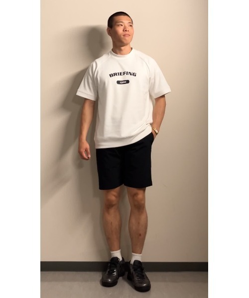BRIEFING(ブリーフィング)の「【BRIEFING GOLF/ブリーフィングゴルフ】MEN’S COLLEGE LOGO HIGHNECK RF(Tシャツ/カットソー・メンズ・ホワイト/グレー/ネイビー/ブラック・L/M/S)」の5枚目の写真