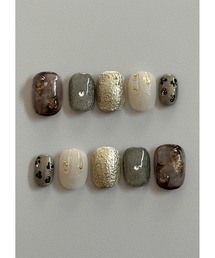 tone（トーン）の「【butter up】暗色鉱石ネイルチップ(MA)（ネイルシール/ネイルチップ）」