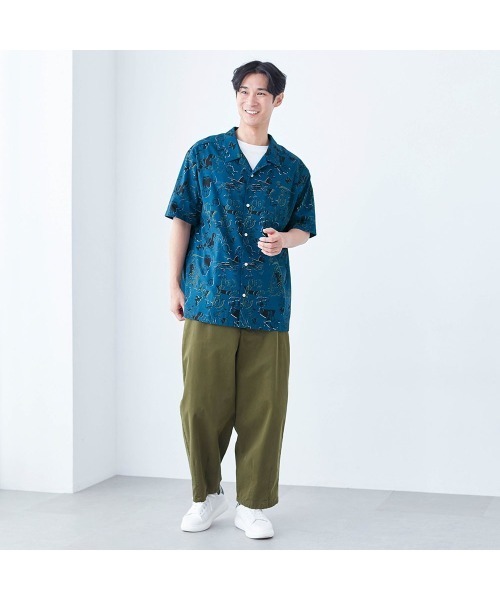 Disney(ディズニー)の「ユニセックス開襟シャツ「ドナルドダック」(シャツ/ブラウス・レディース・ブルー系その他・S/M/L/LL)」の5枚目の写真