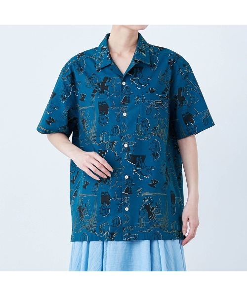 Disney(ディズニー)の「ユニセックス開襟シャツ「ドナルドダック」(シャツ/ブラウス・レディース・ブルー系その他・S/M/L/LL)」の6枚目の写真