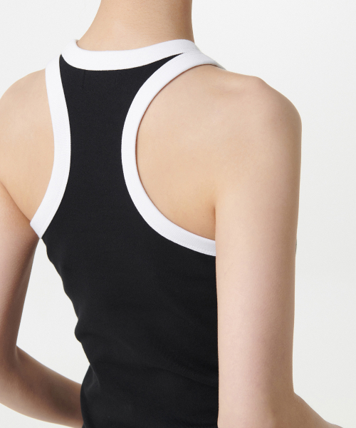 MUSINSA STANDARD WOMAN（ムシンサスタンダードウーマン）の「ウィメンズリンガーレーサーバックタンクトップ[ブラック/ホワイト]（Tシャツ/カットソー・レディース・その他・SMALL/MEDIUM/LARGE/X-SMALL）」の5枚目の写真