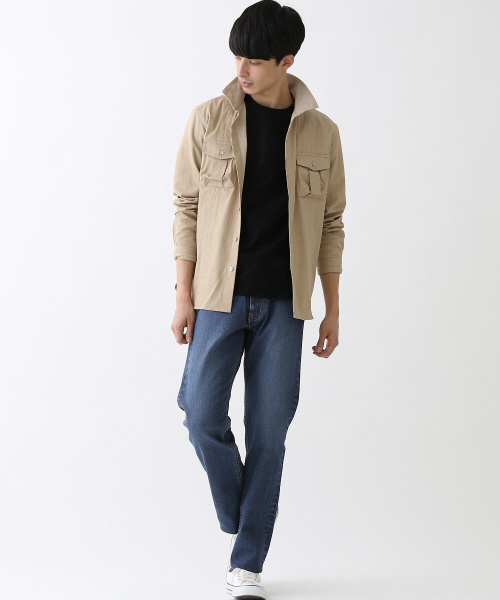 ABAHOUSE（アバハウス）の「ツイルシャンブレースタンドシャツ（シャツ/ブラウス・メンズ・カーキ/ベージュ/ネイビー・2/4/3）」の7枚目の写真