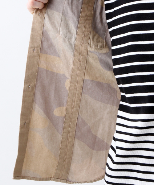 ABAHOUSE（アバハウス）の「ツイルシャンブレースタンドシャツ（シャツ/ブラウス・メンズ・カーキ/ベージュ/ネイビー・2/4/3）」の21枚目の写真