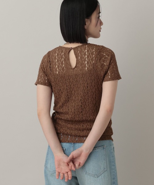 A part by(アパートバイ)の「カットレースTシャツ(Tシャツ/カットソー・レディース・オフホワイト/ブラック/ブラウン系その他7・FREE)」の21枚目の写真
