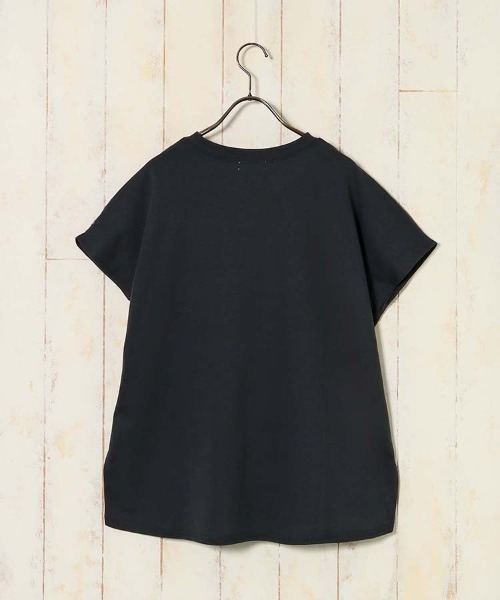 Bleu Bleuet(ブルーブルーエ)の「プチフラワー刺繍Tシャツ(Tシャツ/カットソー・レディース・チャコール/ホワイト・FREE)」の5枚目の写真