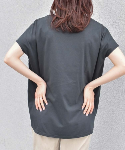Bleu Bleuet(ブルーブルーエ)の「プチフラワー刺繍Tシャツ(Tシャツ/カットソー・レディース・チャコール/ホワイト・FREE)」の20枚目の写真