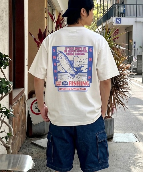 GRIP SWANY(グリップスワニー)の「【GSMCT-200】Forever Fishing Tee(Tシャツ/カットソー・メンズ・ホワイト/ブラック・XL/L/M/S/XXL)」の1枚目の写真
