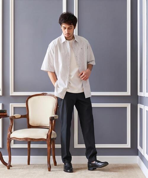 TAKEO KIKUCHI(タケオキクチ)の「ワンポイント 半袖ギンガムチェックシャツ(シャツ/ブラウス・メンズ・ブラウン系その他2/ライトグレー系1/ブラック系1・01/05/04/03/02)」の12枚目の写真