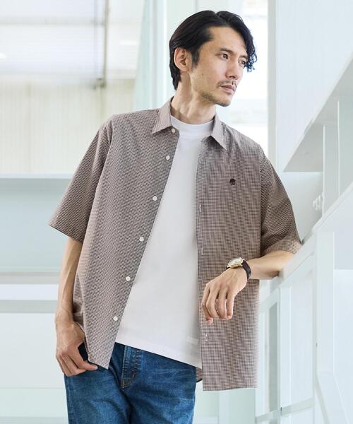 TAKEO KIKUCHI(タケオキクチ)の「ワンポイント 半袖ギンガムチェックシャツ(シャツ/ブラウス・メンズ・ブラウン系その他2/ライトグレー系1/ブラック系1・01/05/04/03/02)」の14枚目の写真