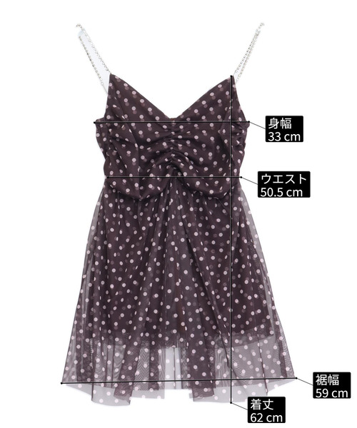 ANAP(アナップ)の「eggモデル あいさコラボ ドット柄 キャミソール(キャミソール・レディース・ライトピンク・F)」の14枚目の写真