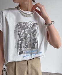 DouDou | 【WEB限定】バックジップフォトロゴTEE(Tシャツ/カットソー)