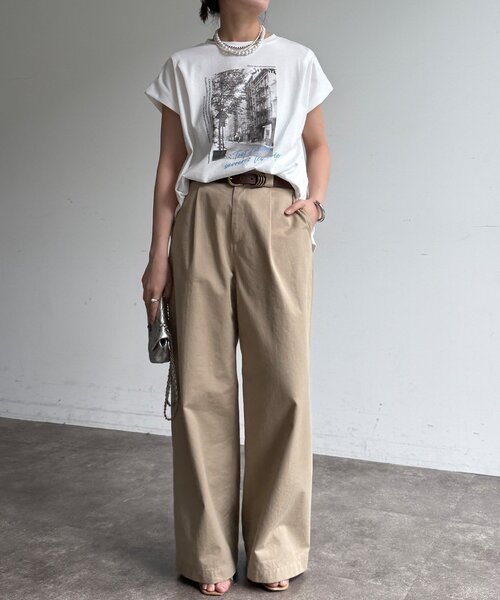 DouDou（ドゥドゥ）の「【WEB限定】バックジップフォトロゴTEE（Tシャツ/カットソー・レディース・ダークグレー/グレー/オフホワイト・FREE）」の11枚目の写真