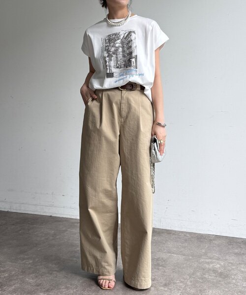 DouDou（ドゥドゥ）の「【WEB限定】バックジップフォトロゴTEE（Tシャツ/カットソー・レディース・ダークグレー/グレー/オフホワイト・FREE）」の12枚目の写真