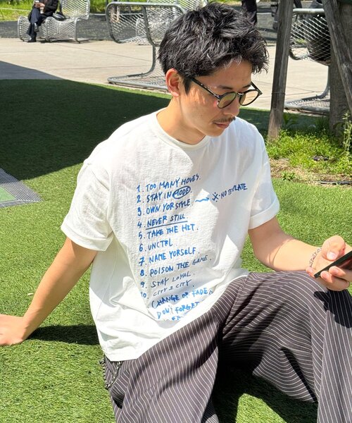 CIAOPANIC(チャオパニック)の「ルールグラフィックTシャツ(Tシャツ/カットソー・レディース・チャコールグレー/ネイビー/ホワイト・LARGE/MEDIUM)」の1枚目の写真
