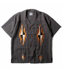 HOUSTON ヒューストン LINEN CHIMAYO SHIRT リネン チマヨ柄 刺繍 オープンカラー 開襟シャツ