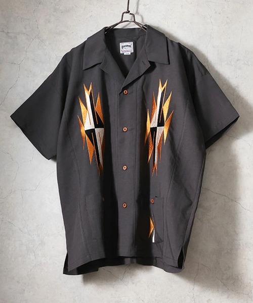 HOUSTON ヒューストン LINEN CHIMAYO SHIRT リネン チマヨ柄 刺繍
