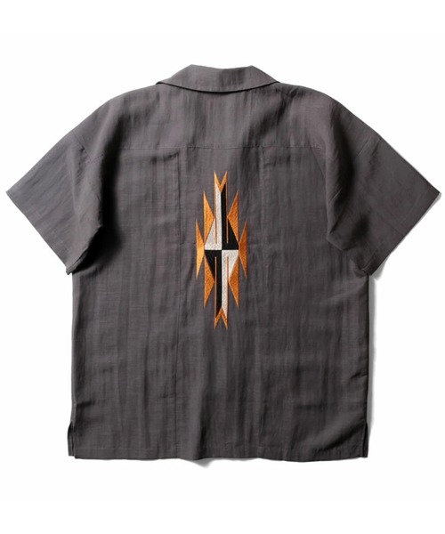 HOUSTON(ヒューストン)の「HOUSTON ヒューストン LINEN CHIMAYO SHIRT リネン チマヨ柄 刺繍 オープンカラー 開襟シャツ(シャツ/ブラウス・メンズ・オフホワイト/ブラウン/チャコール・XL/L/M)」の10枚目の写真