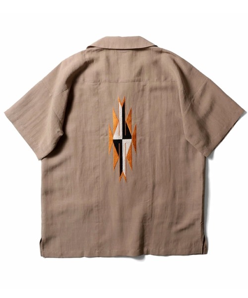 HOUSTON ヒューストン LINEN CHIMAYO SHIRT リネン チマヨ柄 刺繍