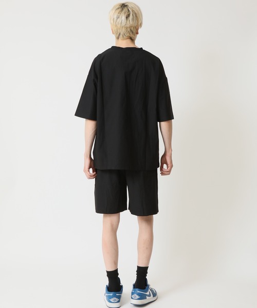 ARCADE(アーケード)の「夏服 COOL UVカット 速乾 冷感 T400 アクティブ上下セットアップ 半袖Tシャツ&ハーフパンツ PRIMAL POINT(ルームウェア/パジャマ・メンズ・ブラック/グレイッシュベージュ/オリーブ/チャコールグレー/ネイビー・M/L/LL)」の14枚目の写真