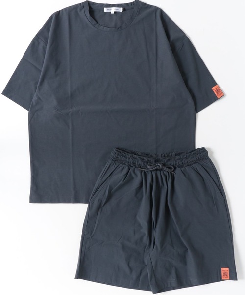 ARCADE(アーケード)の「夏服 COOL UVカット 速乾 冷感 T400 アクティブ上下セットアップ 半袖Tシャツ&ハーフパンツ PRIMAL POINT(ルームウェア/パジャマ・メンズ・ブラック/グレイッシュベージュ/オリーブ/チャコールグレー/ネイビー・M/L/LL)」の11枚目の写真