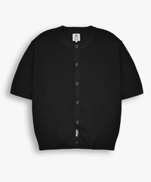 GEECOON（ジークーン）の「ビスコースラウンドハーフニットカーディガン GEE265-106 ブラック（Tシャツ/カットソー）」