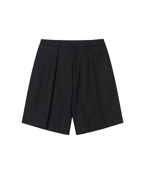 Beyond Closet（-）の「[COLLECTION LINE] ラックスブレンドファブリックハーフパンツブラック（その他パンツ・メンズ・その他・MEDIUM/LARGE）」の2枚目の写真