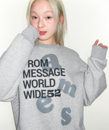 BIG LETTERING SWEATSHIRT GREY