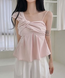 アシメツイストペプラムキャミソール