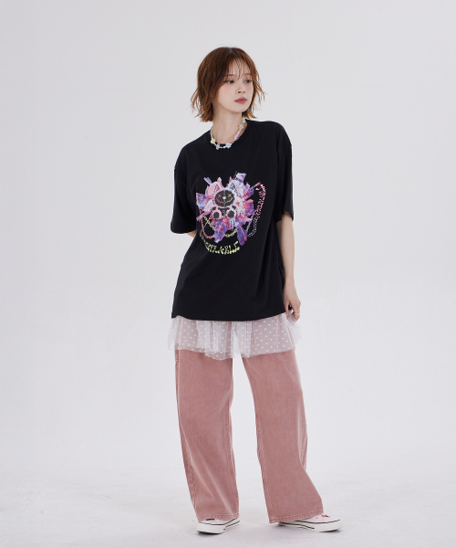 DYSFUNCT(ディスファンクト)の「UNWANTED RABBITS T-SHIRT(BLACK)(Tシャツ/カットソー・レディース・その他・SMALL/MEDIUM/LARGE)」の2枚目の写真