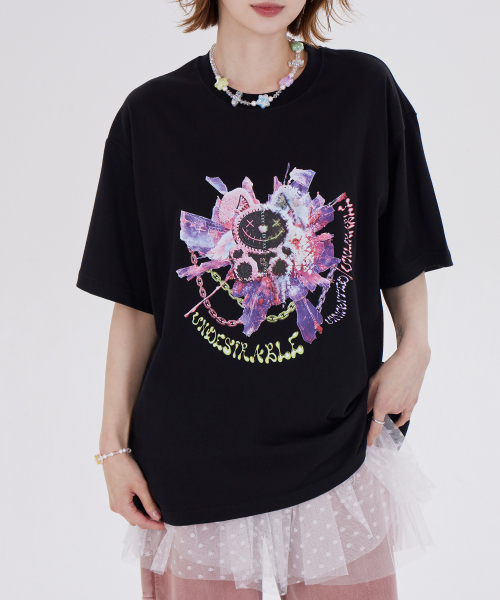 DYSFUNCT(ディスファンクト)の「UNWANTED RABBITS T-SHIRT(BLACK)(Tシャツ/カットソー・レディース・その他・SMALL/MEDIUM/LARGE)」の3枚目の写真