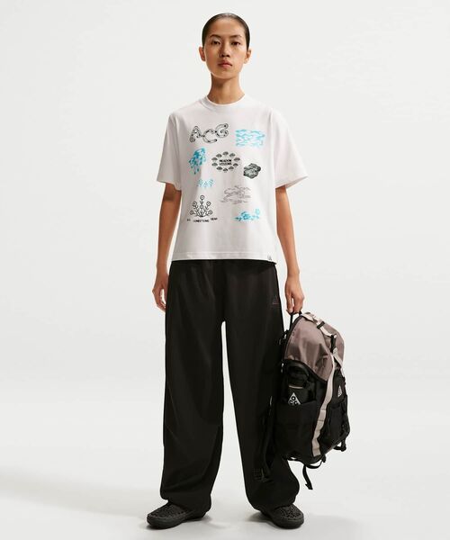 ACG（エィシージー）の「ナイキ ACG ウィメンズ Dri-FIT Tシャツ / Nike ACG Women's Dri-FIT T-Shirt II6227-121 Summit White（Tシャツ/カットソー・レディース・アイボリー・M/L/XL/2XL/XS/S）」の8枚目の写真